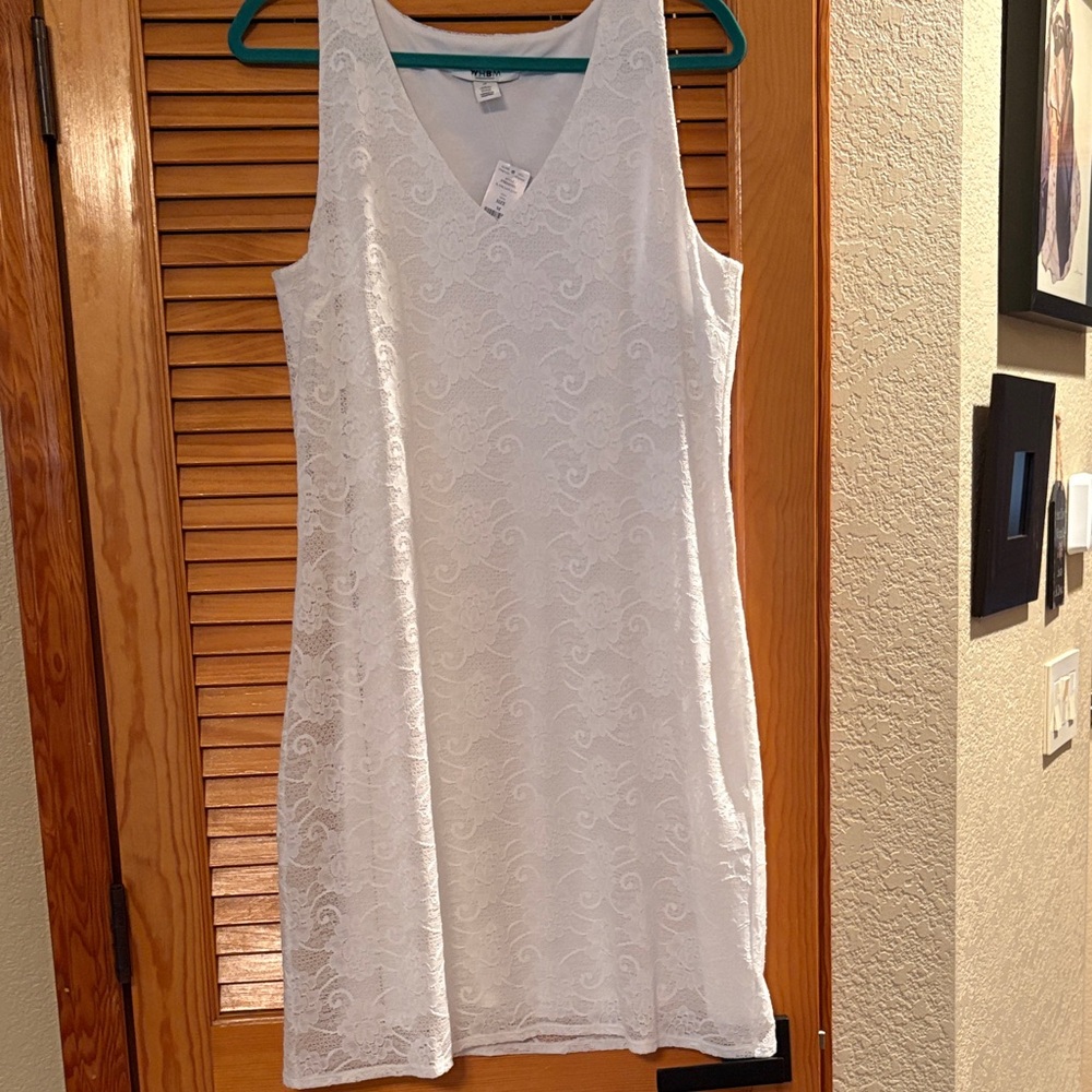 White House Black Market White Lace Dress